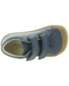Navy leather wide width toddler boots