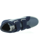 Blue leather boots for teen boy