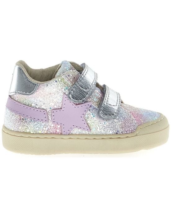 Girls silver leather sneakers Girls silver leather sneakers
