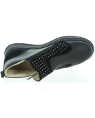 Leather fashion black orthopedic boots for teens