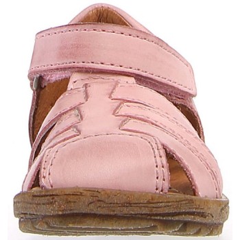Rose color leather sandals for toddler 