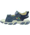 European profiled sandals for boys in blue leather 