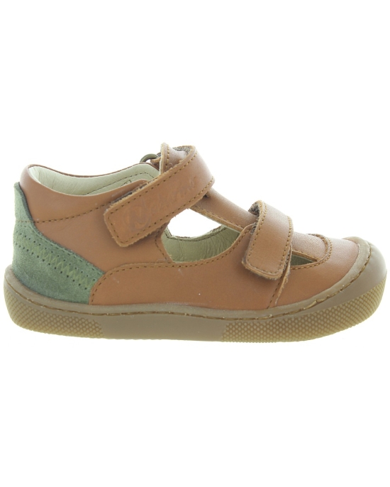 Natural leather sandals with high arch
