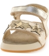 Girls gold leather sandals from Serbia