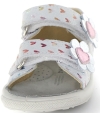 Regural instep toddler sandals in white leather 