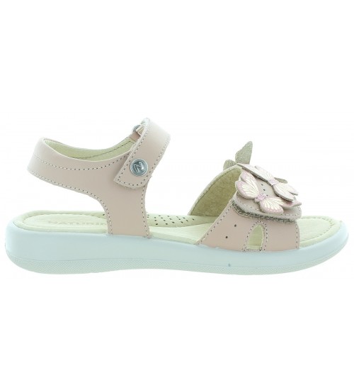 Beige leather sandals for girls 