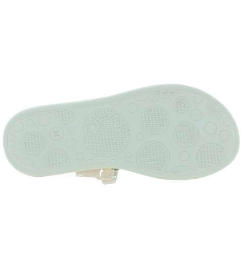 Beige leather sandals for girls 
