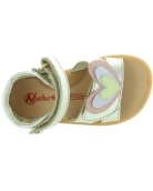 Gold girls ankle sandals with closed heel
