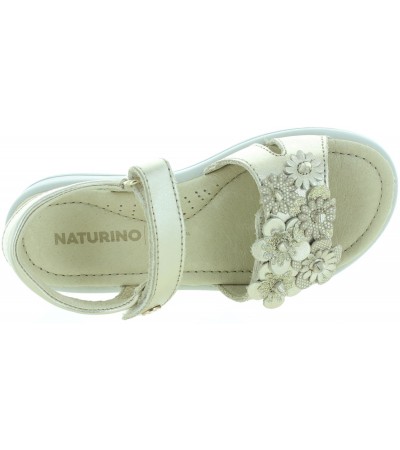 Girls summer gold leather sandals 