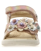 Girls summer gold leather sandals 