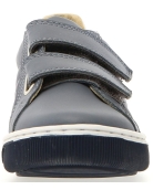 Gray leather school shoes for boys