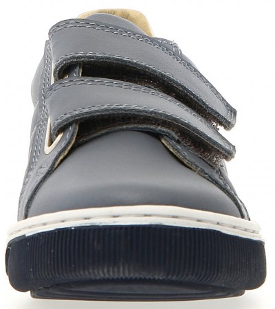 School shoes for boys in gray leather 