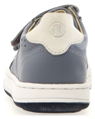 Gray leather school shoes for boys