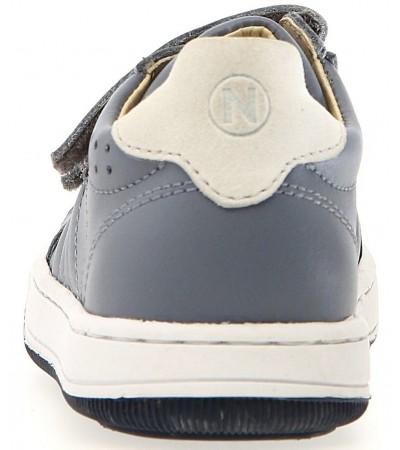 School shoes for boys in gray leather 
