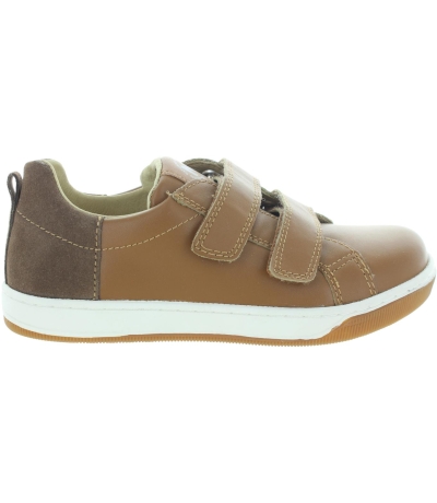 Brown dressy boys shoes with good support 