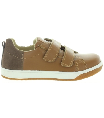 High top brown orthopedic shoes for a child 