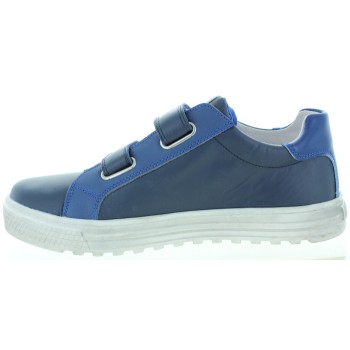 Sneakers for a teen boy in blue leather 