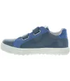 Blue leather sneakers for a teen boy 