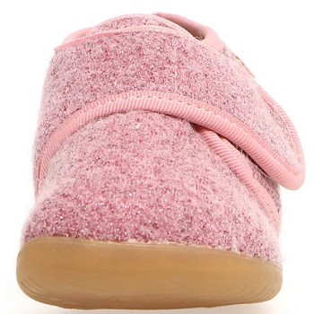 Toddler pink wool slippers