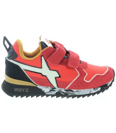 Red sneakers with arches for a child 