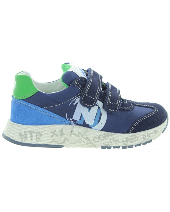 Orthopedic blue sneakers for kids with great support 