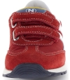 Durable boys leather red sneakers