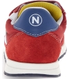Durable boys leather red sneakers