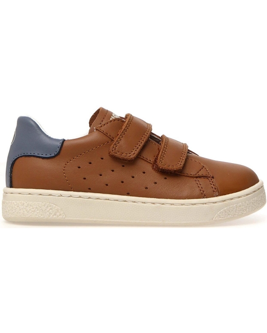 Wide hard bottom blue walking shoes for kids 