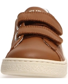 Wide hard bottom blue walking shoes for kids 