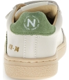 Casual leather sneakers for boys in beige/green leather 