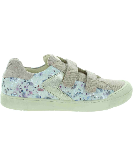 Beige leather orthopedic designer sneakers for children 