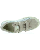 Beige leather orthopedic designer sneakers for children 