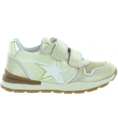 Lather sneakers for girls with heel support