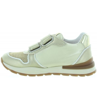 Lather sneakers for girls with heel support