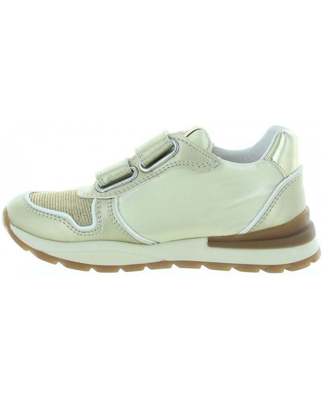 Lather sneakers for girls with heel support