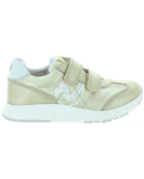 Gold fashionable sneakers for girls from Europe