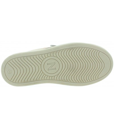 Natural leather kids sneakers with arches