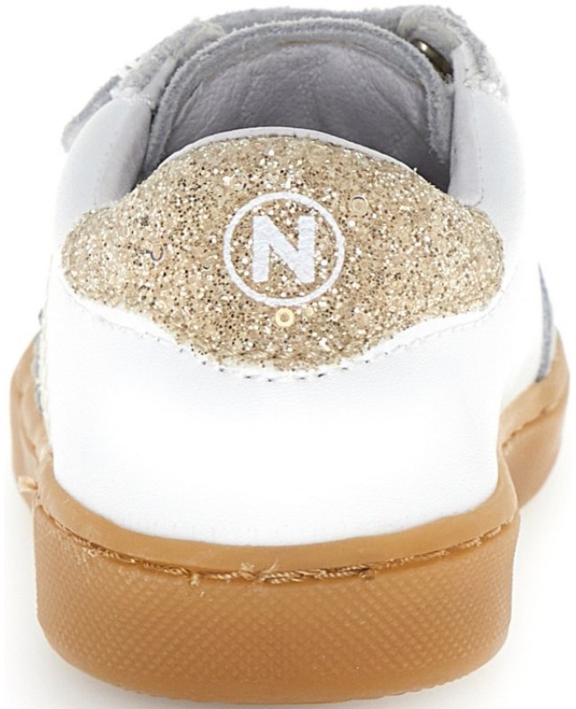 European girls sneakers in white leather 