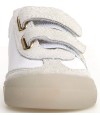 Casual white/gold sneakers for girls 
