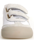 Casual white/gold sneakers for girls 