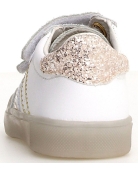 Casual white/gold sneakers for girls 