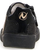 Black leather Fall sneakers for girls 
