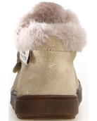 Short gold waterproof snow boots for child 