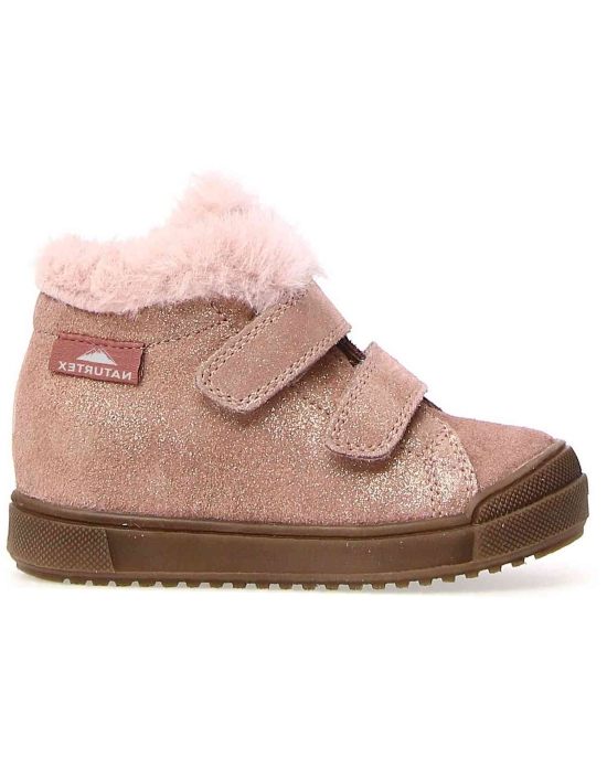 Pink suade European snow boots for girls