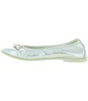 Silver leather flats for girls from Europe