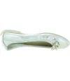 Silver leather flats for girls from Europe