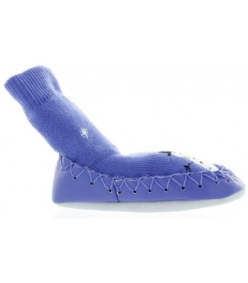 Blue snowman slippers for children