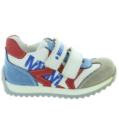 Learning to wal colorful sneakers for a baby