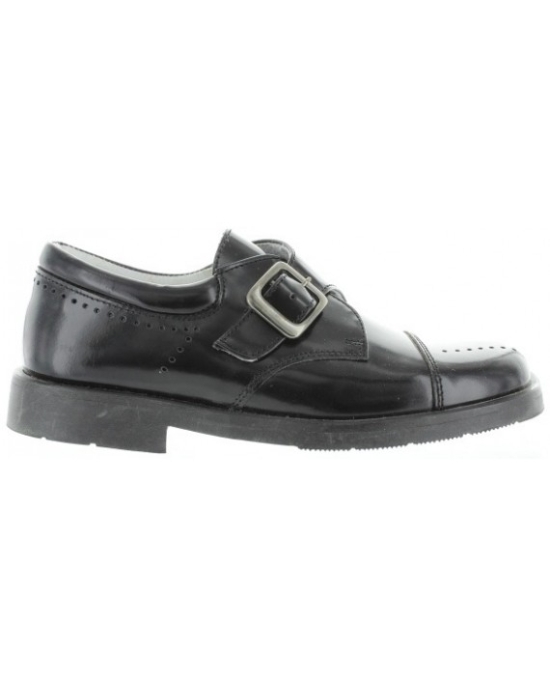 Spanish dress shoes for boy in black leather 