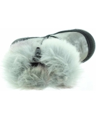 Pigeon toes best Italian silver leather boots for a toddler 